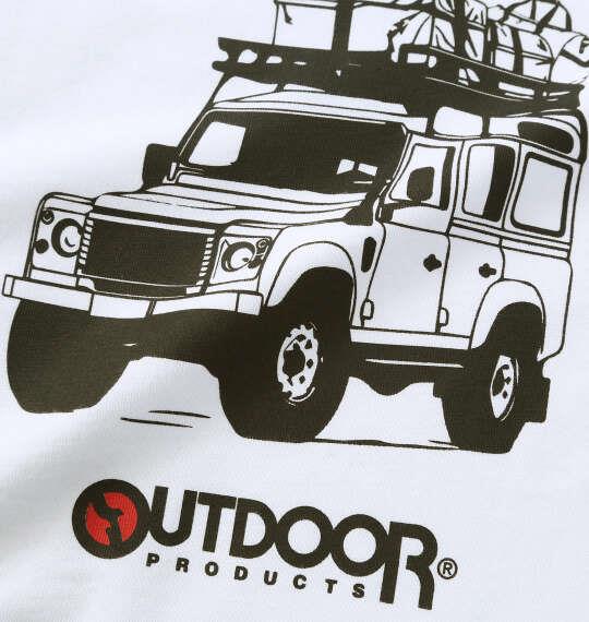 大きいサイズ メンズ OUTDOOR PRODUCTS 天竺 長袖 Tシャツ ホワイト 1258-6300-1 3L 4L 5L 6L 7L 8L