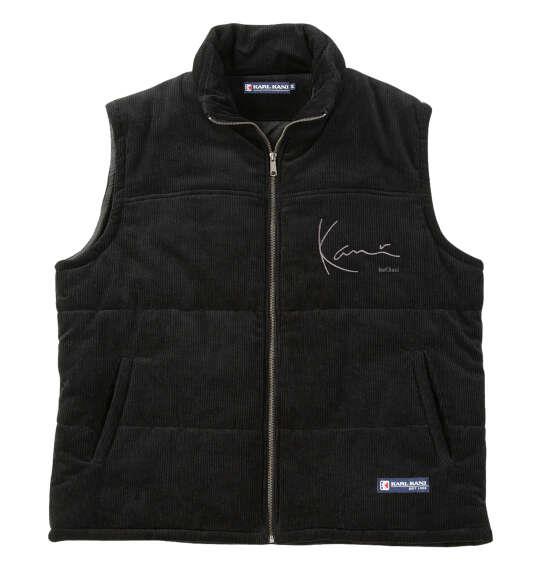 大きいサイズ メンズ KARL KANI コーデュロイ切替 中綿 ベスト ブラック 1273-6325-2 3L 4L 5L 6L