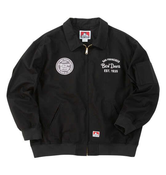 大きいサイズ メンズ BEN DAVIS コットンダックスーベニア ジャケット ブラック 1273-6380-2 3L 4L 5L 6L