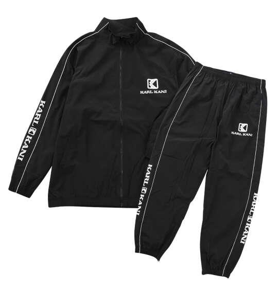 大きいサイズ メンズ KARL KANI 裏メッシュブレーカーセット ブラック 1276-6301-2 3L 4L 5L 6L 8L
