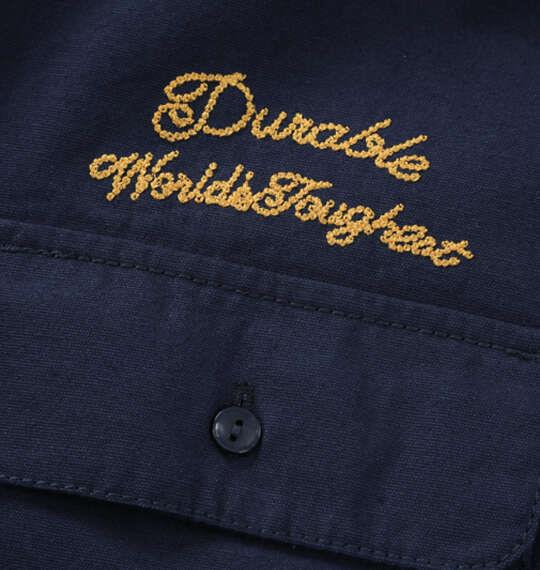 大きいサイズ メンズ BEN DAVIS 刺繍ツイル ワーク シャツ ネイビー 1277-6320-1 3L 4L 5L 6L