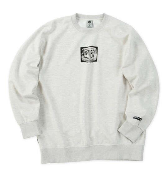 大きいサイズ メンズ ELEMENT W KNIT DIGIT クルー スウェット ホワイトヘザー 1278-6341-1 3L 4L 5L 6L