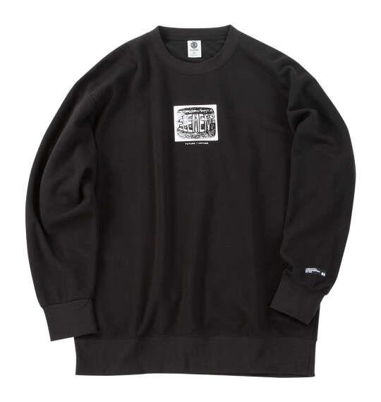 大きいサイズ メンズ ELEMENT W KNIT DIGIT クルー スウェット ブラック 1278-6341-2 3L 4L 5L 6L