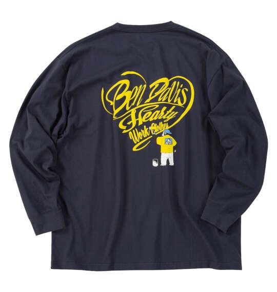 大きいサイズ メンズ BEN DAVIS ハートスクリプトロゴ 長袖 Tシャツ ネイビー 1278-6630-1 3L 4L 5L 6L