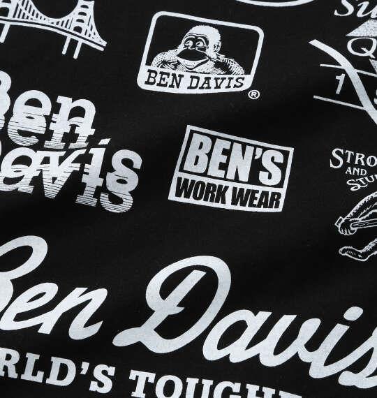 大きいサイズ メンズ BEN DAVIS グラフィック 長袖 Tシャツ ブラック 1278-6631-2 3L 4L 5L 6L
