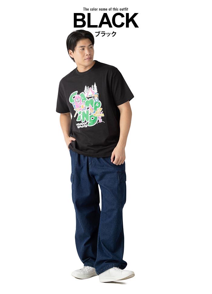 大きいサイズ メンズ BH ビィエイチ キャラプリント 半袖 Tシャツ 秋冬新作 bh-t260207 【fre】