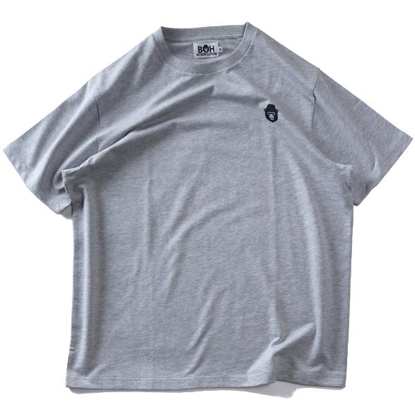 大きいサイズ メンズ BH ビィエイチ ロゴプリント 半袖 Tシャツ 秋冬新作 bh-t260208