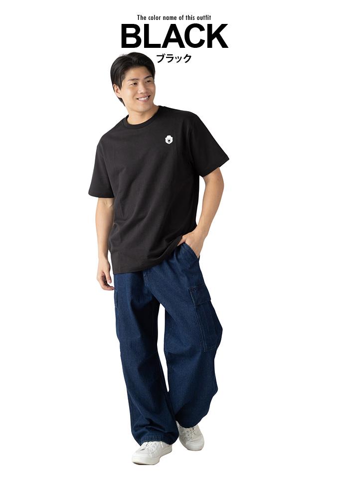 大きいサイズ メンズ BH ビィエイチ ロゴプリント 半袖 Tシャツ 秋冬新作 bh-t260208 【fre】