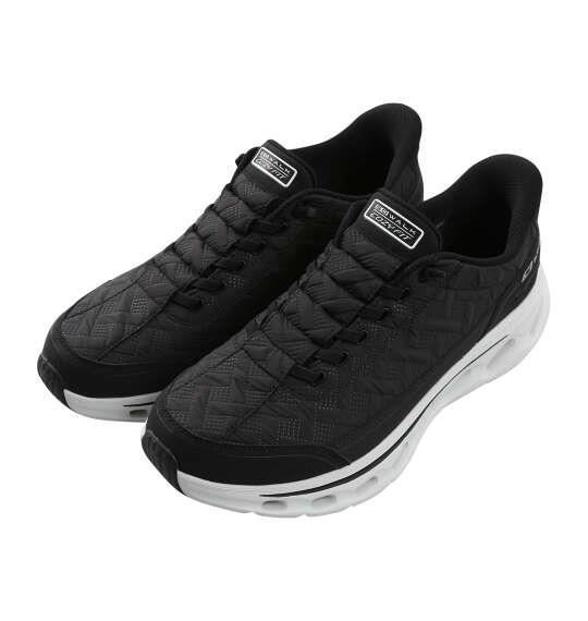 大きいサイズ メンズ SKECHERS スニーカー SLIP-INS GO WALK GLIDE-STEP2.0-COZY WALKER ブラック×ホワイト 1240-6330-2 30 31