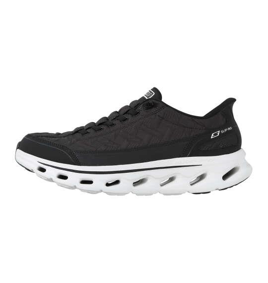 大きいサイズ メンズ SKECHERS スニーカー SLIP-INS GO WALK GLIDE-STEP2.0-COZY WALKER ブラック×ホワイト 1240-6330-2 30 31