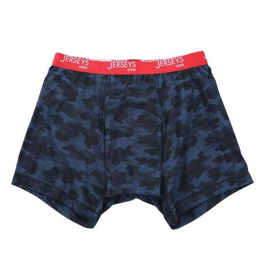 大きいサイズ メンズ EDWIN JERSYS ストレッチ フライスプリント ニット ボクサーパンツ ネイビー 1249-6300-1 3L 4L 5L 6L 7L 8L