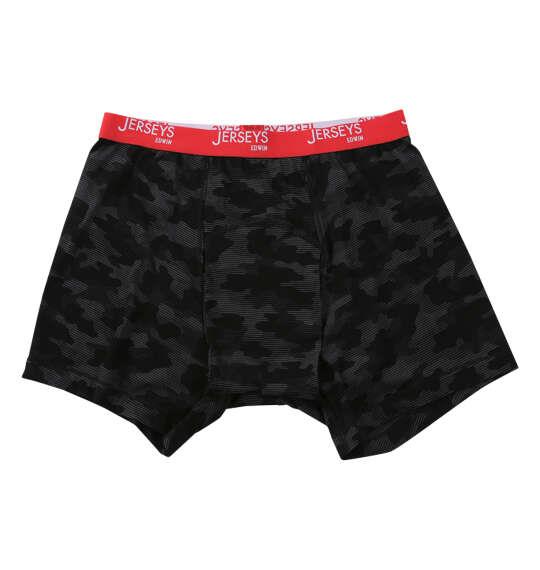大きいサイズ メンズ EDWIN JERSYS ストレッチ フライスプリント ニット ボクサーパンツ ブラック 1249-6300-2 3L 4L 5L 6L 7L 8L
