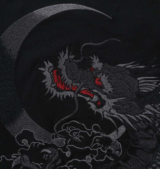大きいサイズ メンズ 絡繰魂 龍逆鱗 長袖 Tシャツ ブラック 1258-6310-1 3L 4L 5L 6L
