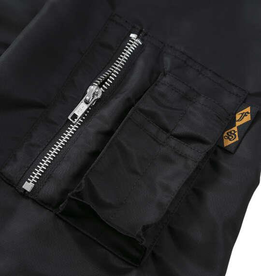 大きいサイズ メンズ FLAGSTAFF×PEANUTS スヌーピーコラボ MA-1 ジャケット ブラック 1273-6345-2 3L 4L 5L 6L 8L