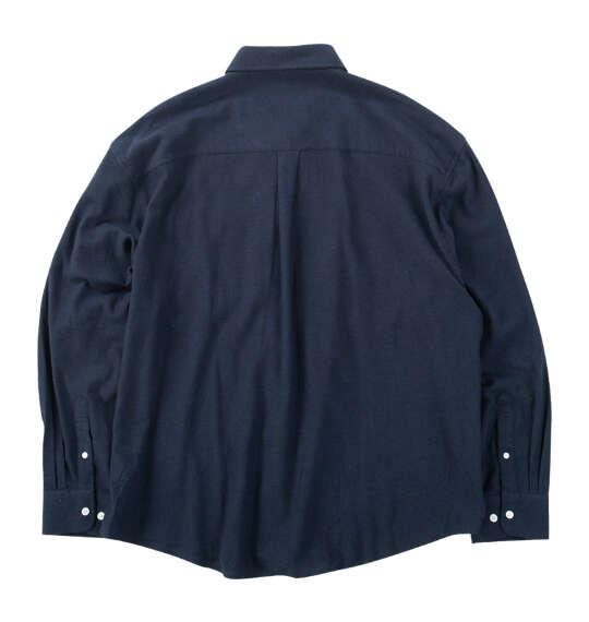 大きいサイズ メンズ Mc.S.P 両面起毛ネル 長袖 B.D シャツ ネイビー 1277-6350-1 3L 4L 5L 6L 8L