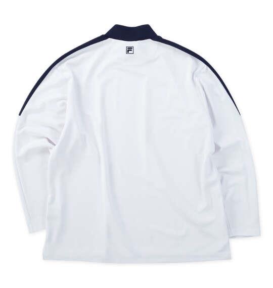 大きいサイズ メンズ FILA GOLF 鹿の子調 ストレッチ モックネック 長袖 シャツ ホワイト 1278-6351-1 3L 4L 5L 6L