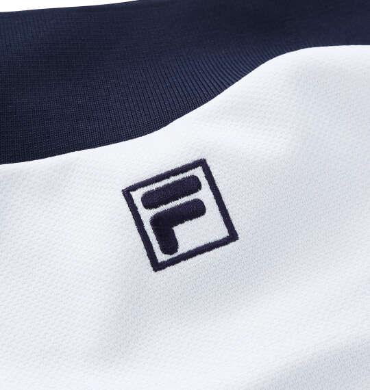 大きいサイズ メンズ FILA GOLF 鹿の子調 ストレッチ モックネック 長袖 シャツ ホワイト 1278-6351-1 3L 4L 5L 6L