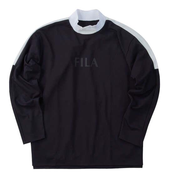 大きいサイズ メンズ FILA GOLF 鹿の子調 ストレッチ モックネック 長袖 シャツ ブラック 1278-6351-2 3L 4L 5L 6L