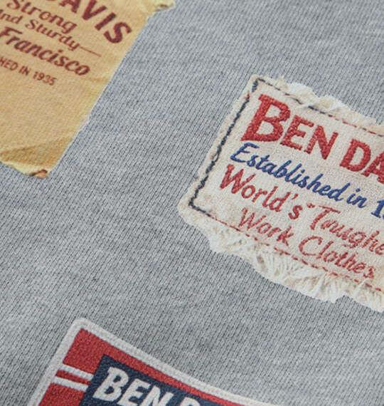 大きいサイズ メンズ BEN DAVIS ラベルロゴ クルーネック スウェット ミックスグレー 1278-6632-1 3L 4L 5L 6L