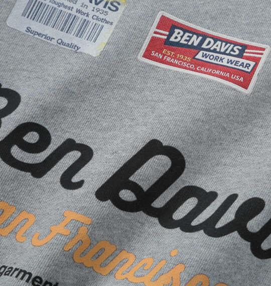 大きいサイズ メンズ BEN DAVIS ラベルロゴ クルーネック スウェット ミックスグレー 1278-6632-1 3L 4L 5L 6L