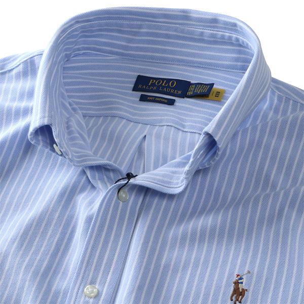 大きいサイズ メンズ POLO RALPH LAUREN ポロ ラルフローレン ストライプ柄 ニット ボタンダウン 長袖 シャツ USA直輸入 710b25852-001