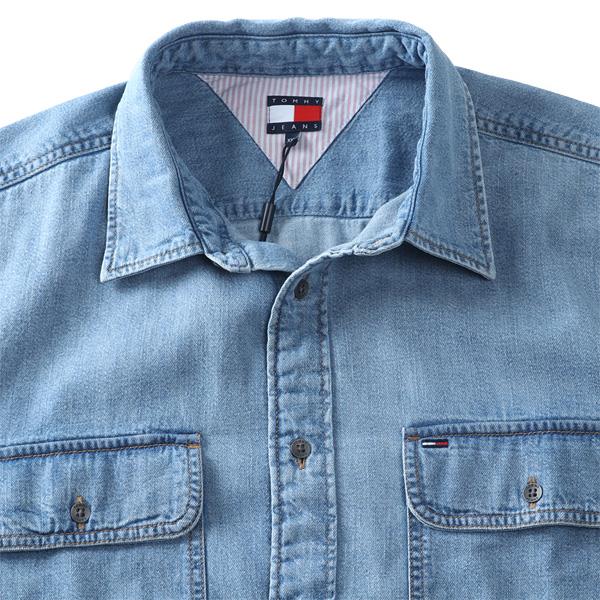 大きいサイズ メンズ TOMMY JEANS トミージーンズ 長袖 デニム シャツ DENIM RELAXED FIT SHIRT USA直輸入 dm0dm22304