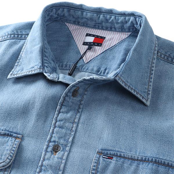 大きいサイズ メンズ TOMMY JEANS トミージーンズ 長袖 デニム シャツ DENIM RELAXED FIT SHIRT USA直輸入 dm0dm22304