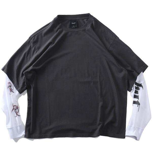 大きいサイズ メンズ HUF ハフ フェイクレイヤード 長袖 Tシャツ LEON LS DOUBLE LAYER TOP USA直輸入 kn00582