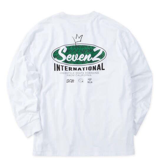 大きいサイズ メンズ SEVEN2 天竺 長袖 Tシャツ ホワイト 1268-6310-1 3L 4L 5L 6L