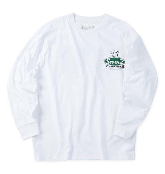 大きいサイズ メンズ SEVEN2 天竺 長袖 Tシャツ ホワイト 1268-6310-1 3L 4L 5L 6L