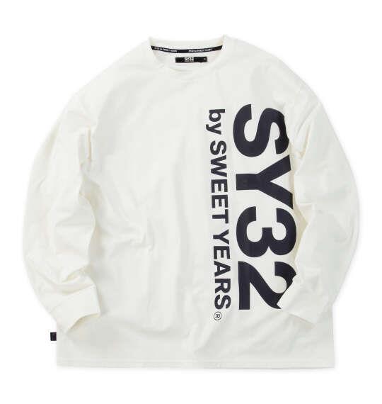 大きいサイズ メンズ SY32 by SWEET YEARS バーティカルロゴ 長袖 Tシャツ ホワイト 1278-6331-1 3L 4L 5L 6L