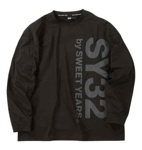 大きいサイズ メンズ SY32 by SWEET YEARS バーティカルロゴ 長袖 Tシャツ ブラック 1278-6331-2 3L 4L 5L 6L