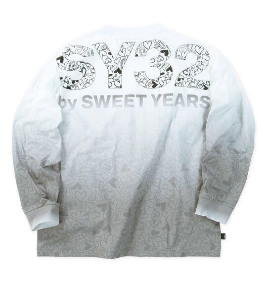 大きいサイズ メンズ SY32 by SWEET YEARS ハートグラデーション 長袖 Tシャツ ホワイト 1278-6332-1 3L 4L 5L 6L