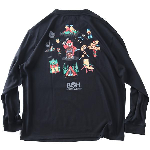 大きいサイズ メンズ BH ビィエイチ プリント ロング Tシャツ 秋冬新作 bh-t260401