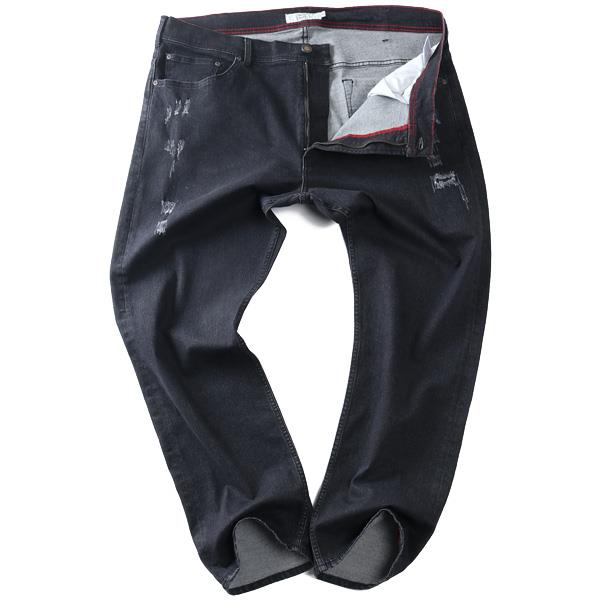 大きいサイズ メンズ DANIEL DODD ダメージ加工 ルーズフィット ストレッチ デニム パンツ 秋冬新作 azd269011102l