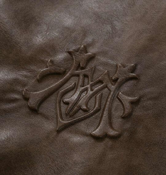 大きいサイズ メンズ in the attic エンボス加工 デザイン PU ブルゾン ブラウン 1253-6340-1 3L 4L 5L 6L