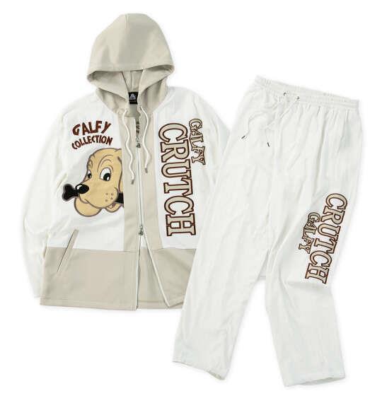 大きいサイズ メンズ GALFY PU アプリケ ジャージ セット ホワイト 1258-6315-1 3L 4L 5L 6L
