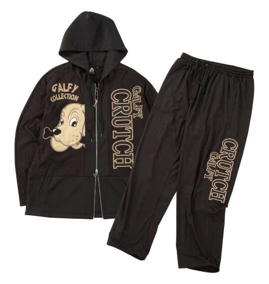 大きいサイズ メンズ GALFY PU アプリケ ジャージ セット ブラック 1258-6315-2 3L 4L 5L 6L