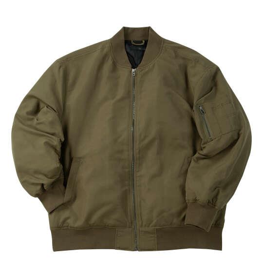 大きいサイズ メンズ Mc.S.P ポリピーチ薄中綿 MA-1 ジャケット カーキ 1273-6365-1 3L 4L 5L 6L 7L 8L
