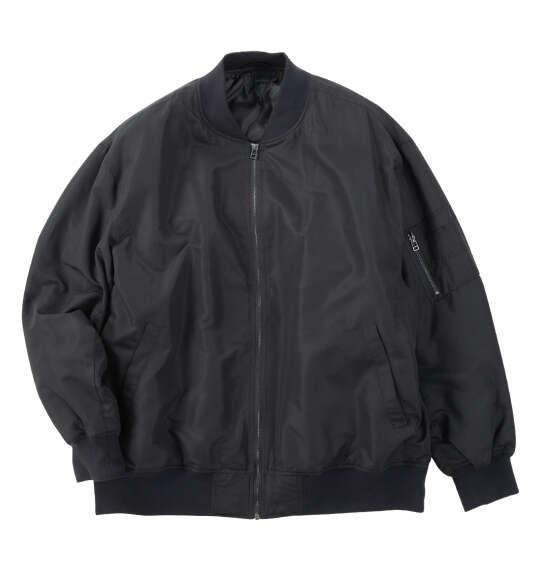 大きいサイズ メンズ Mc.S.P ポリピーチ薄中綿 MA-1 ジャケット ブラック 1273-6365-2 3L 4L 5L 6L 7L 8L