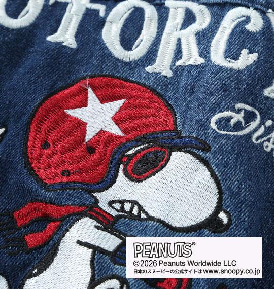 大きいサイズ メンズ FLAGSTAFF×PEANUTS スヌーピーコラボ デニム 長袖 シャツ ネイビー 1277-6305-1 3L 4L 5L 6L 8L