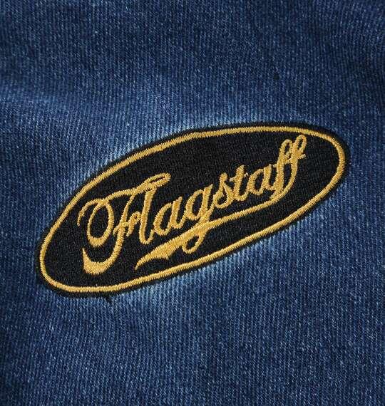 大きいサイズ メンズ FLAGSTAFF×PEANUTS スヌーピーコラボ デニム 長袖 シャツ ネイビー 1277-6305-1 3L 4L 5L 6L 8L