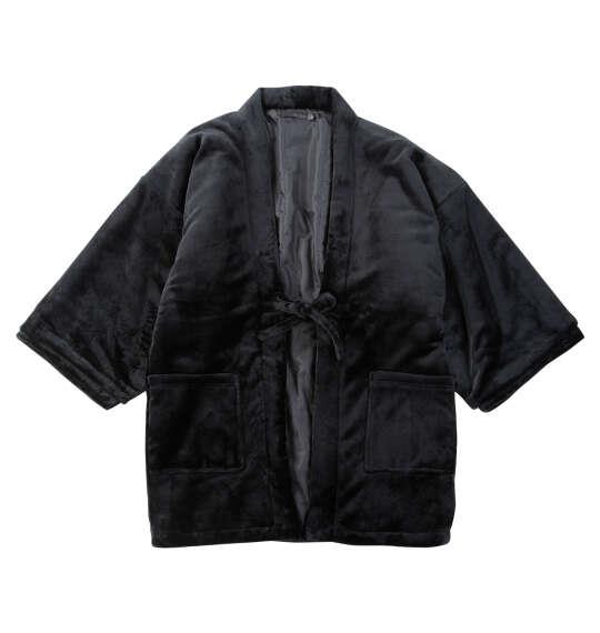 大きいサイズ メンズ Mc.S.P 無地ふわもこ 半纏 ブラック 1278-6325-2 3L 5L 7L