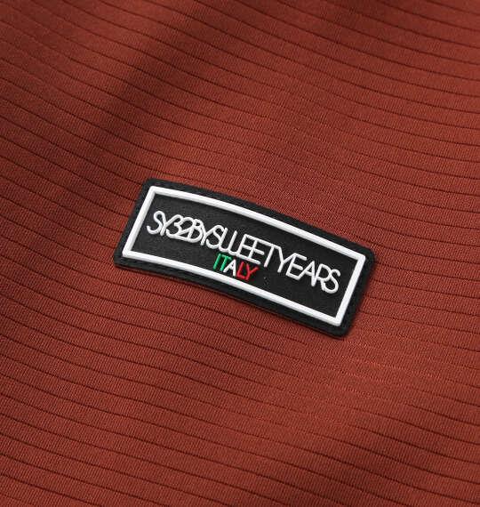 大きいサイズ メンズ SY32 by SWEET YEARS ピンボーダー ネオプレーン ハーフジップ スウェット バーガンディ 1278-6335-1 3L 4L 5L 6L