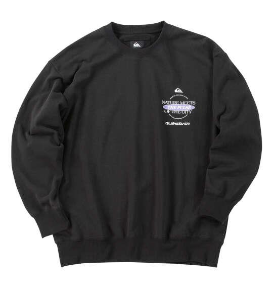 大きいサイズ メンズ Quiksilver QS MEETS クルー スウェット ブラック 1278-6376-2 3L 4L 5L 6L