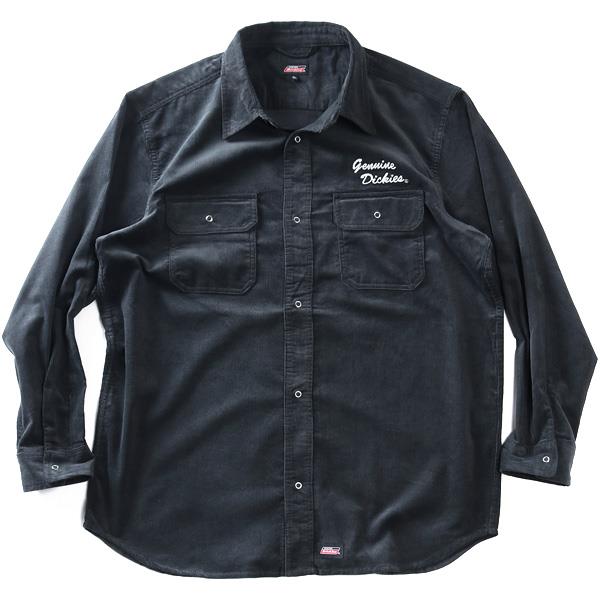 大きいサイズ メンズ GENUINE Dickies Gディッキーズ 刺繍入り コーデュロイ 長袖 ワークシャツ 秋冬新作 6460-6021