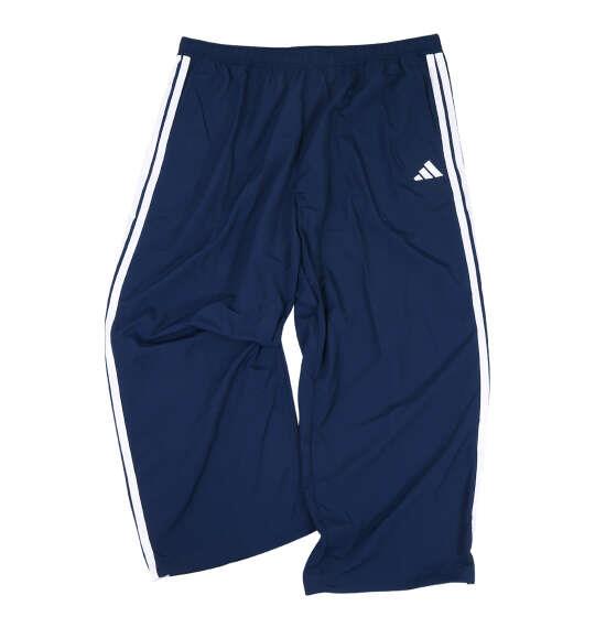 大きいサイズ メンズ adidas 3ST WVウーブン トラック パンツ ナイトインディゴ×ホワイト 1244-6304-1 4XL 5XL