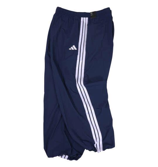 大きいサイズ メンズ adidas 3ST WVウーブン トラック パンツ ナイトインディゴ×ホワイト 1244-6304-1 4XL 5XL