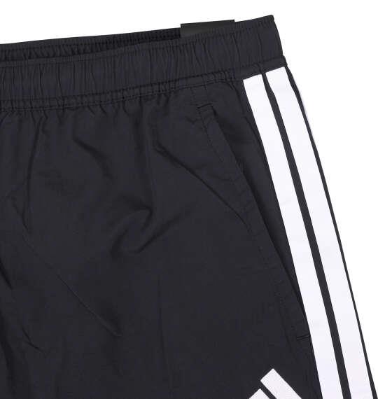 大きいサイズ メンズ adidas 3ST WVウーブン トラック パンツ ブラック×ホワイト 1244-6304-2 4XL 5XL