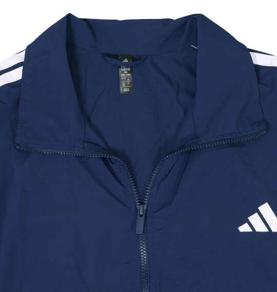 大きいサイズ メンズ adidas 3ST WVウーブン トラック ジャケット ナイトインディゴ×ホワイト 1247-6320-1 4XL 5XL